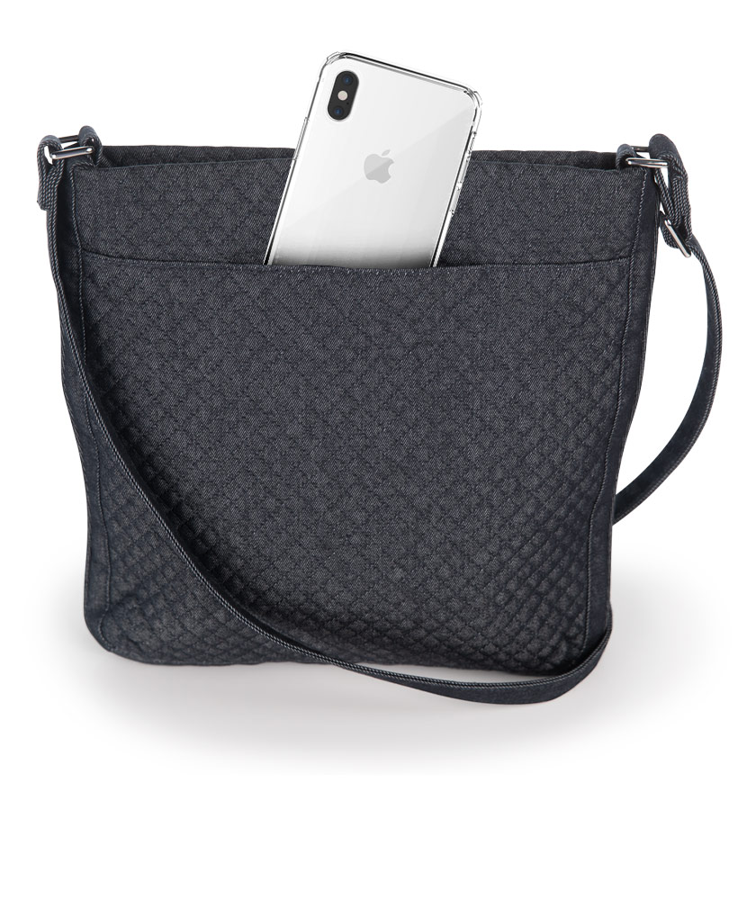 triple zip crossbody purse